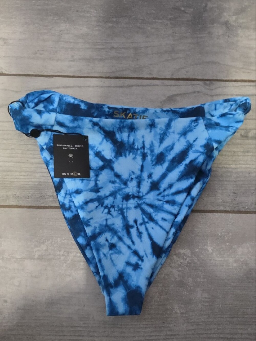NWT Skatie Blue Tie-Dye - SALTY "Heatwave" - Bikini Bottoms - Large - Picture 2 of 13